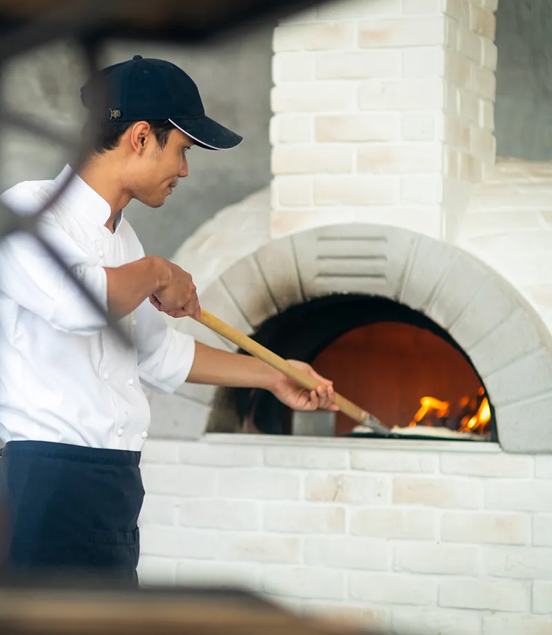 Pizzas Fresh From The Wood-Fired Oven